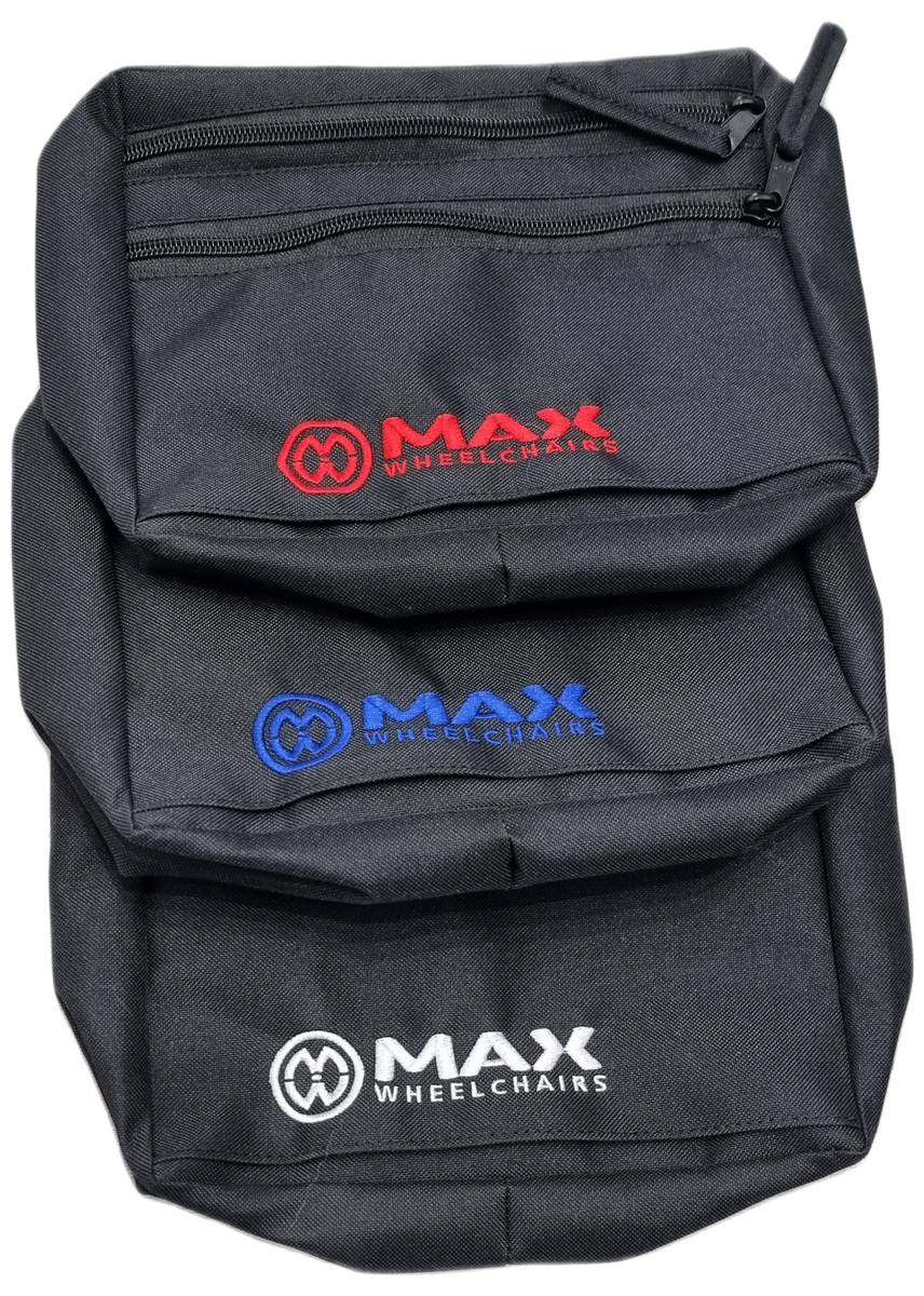 Under seat bag for wheelchair VELCRO DOUBLE POCKET Max Wheelchairs