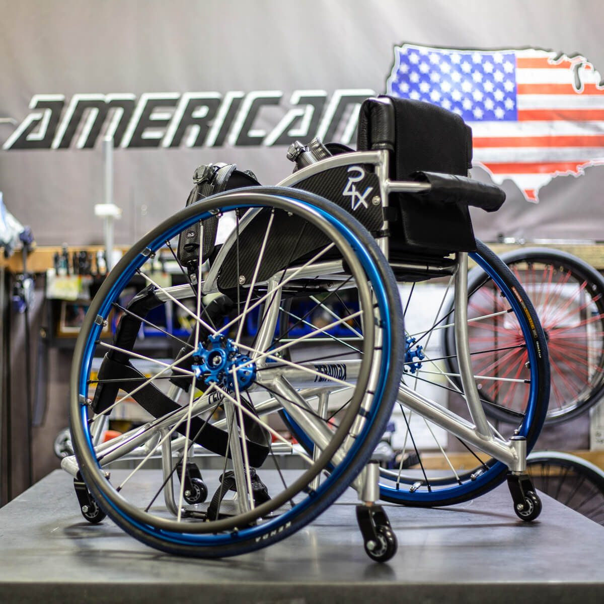 per4max thunder Basketball wheelchair backside left view