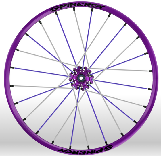 Spinergy Sport wheelchair wheel Light Extreme X Laced xslx purple white