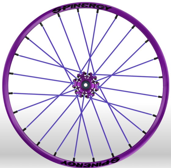 Spinergy Sport wheelchair wheel Light Extreme X Laced xslx all purple