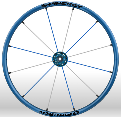Spinergy Everyday Wheelchair Wheels: Light Extreme LX model blue white