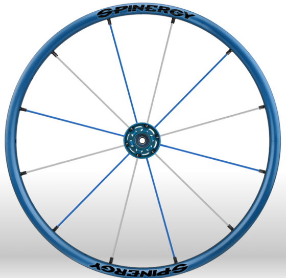 Spinergy Everyday Wheelchair Wheels: Light Extreme LX model blue white