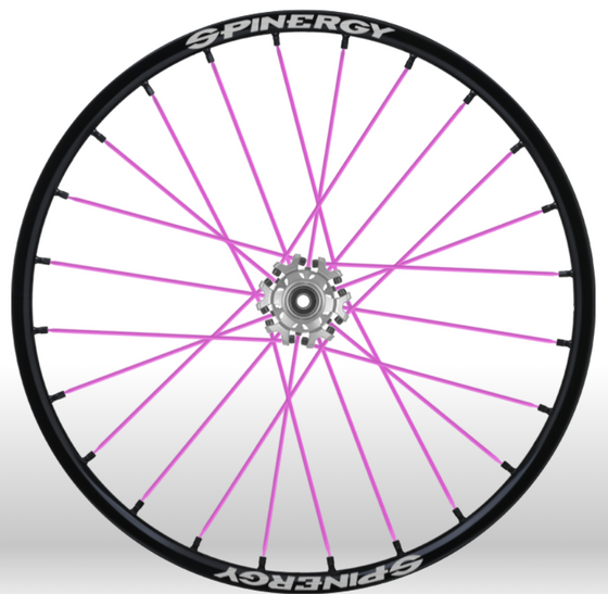 Spinergy Sport wheelchair wheel Light Extreme X Laced xslx pink