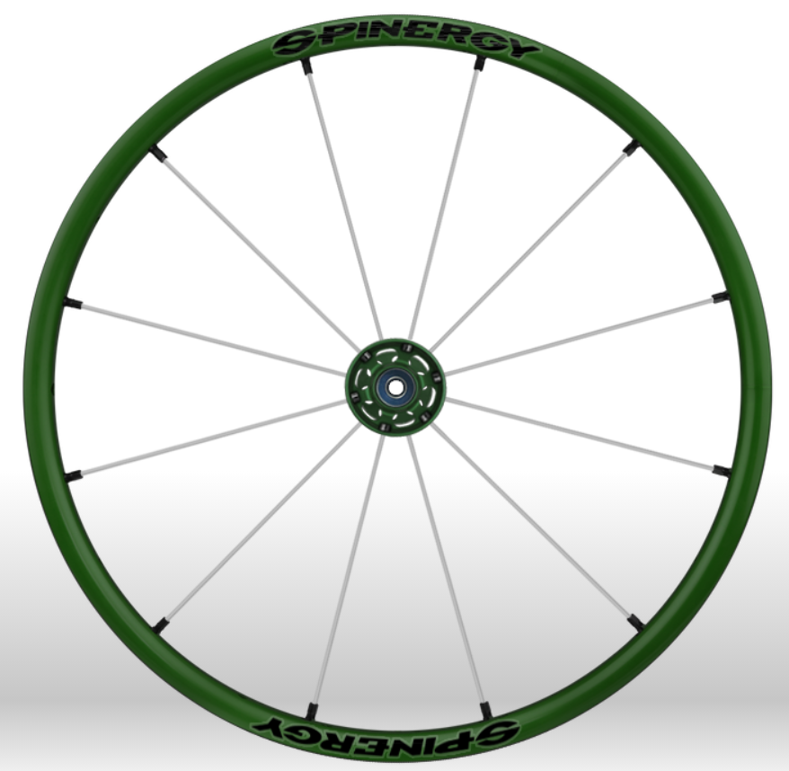 Spinergy Everyday Wheelchair Wheels: Light Extreme LX model green white
