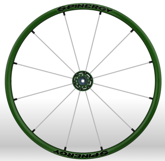 Spinergy Everyday Wheelchair Wheels: Light Extreme LX model green white