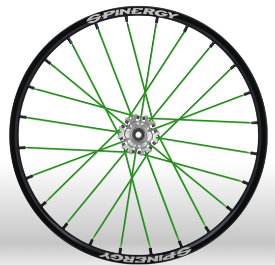 Spinergy Sport wheelchair wheel Light Extreme X Laced xslx green