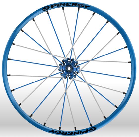 Spinergy Sport wheelchair wheel Light Extreme X Laced xslx blue white