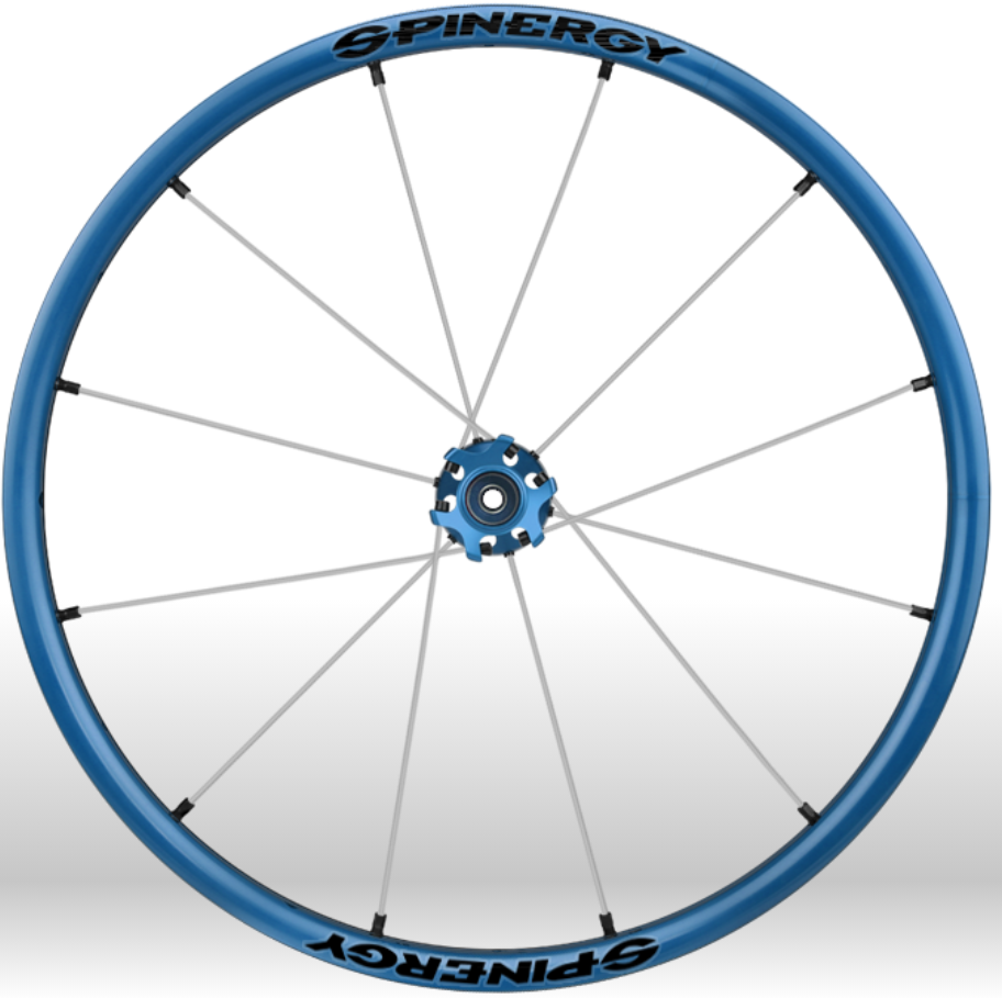 Spinergy xlx x laced wheelchair wheels blue white