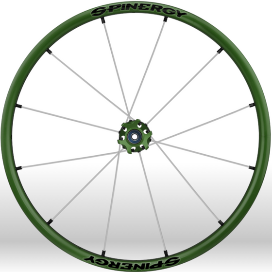 Spinergy xlx x laced wheelchair wheels green white