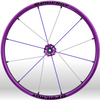 Spinergy xlx x laced wheelchair wheels all purple white