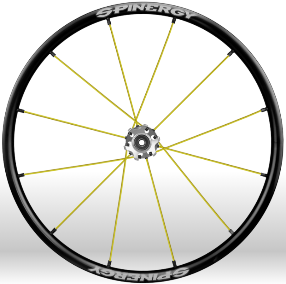 Spinergy xlx x laced wheelchair wheels yellow