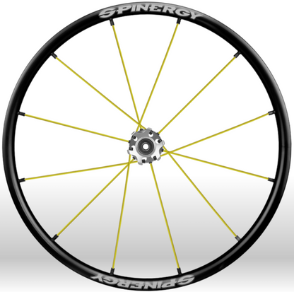 Spinergy xlx x laced wheelchair wheels yellow
