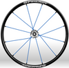 Spinergy xlx x laced wheelchair wheels blue