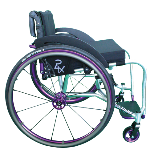 Per4max lightning manual rigid wheelchair purple side