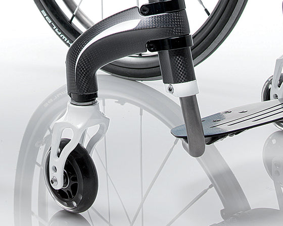 Progeo Carbomax lightweight everyday wheelchair white foot