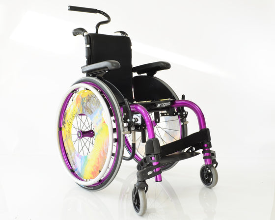 Progeo Joker Junior Lightweight wheelchair for kids purple