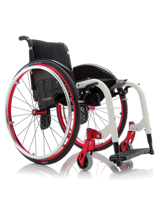 Progeo Folding lightweight wheelchair Yoga red white