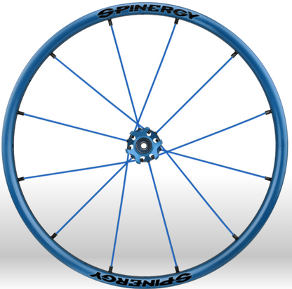 Spinergy xlx x laced wheelchair wheels blue 