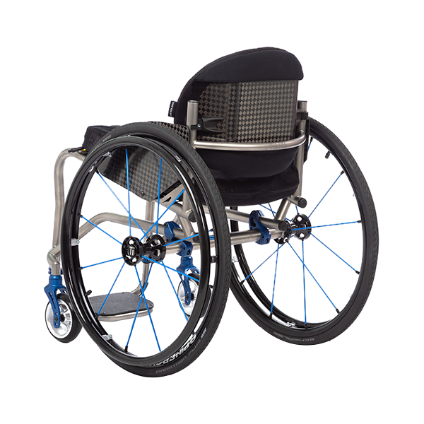 TiLite TR manual rigid wheelchair carbon back side