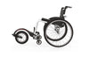 Track wheel wheelchair attachment single raised