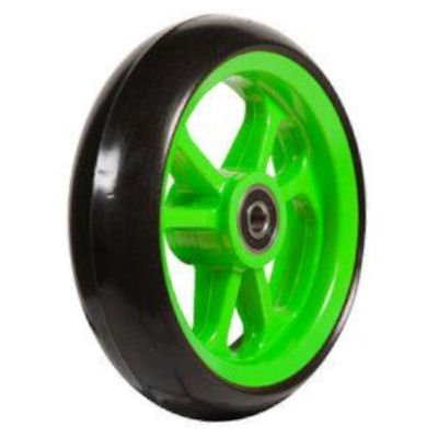 Fibrecore wheelchair castor wheel soft roll 4 inch green