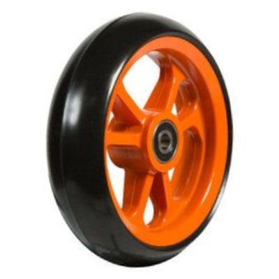 Fibrecore wheelchair castor wheel soft roll 5 inch orange