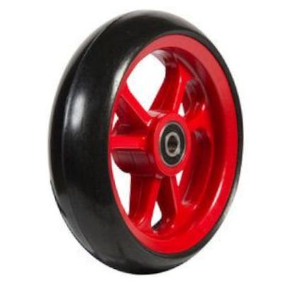 Fibrecore wheelchair castor wheel soft roll 5 inch red