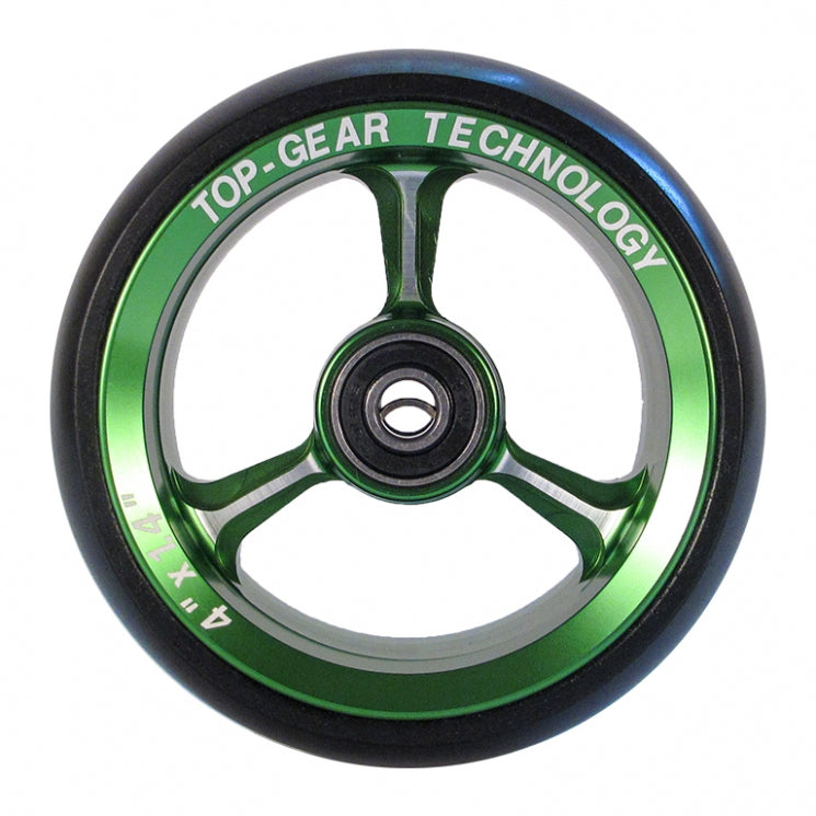 Jaguar Soft Roll wheelchair castor wheels green