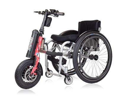 Triride Foldable power assistance for wheelchair users