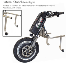  Triride lateral stand for easier wheelchair user attachment