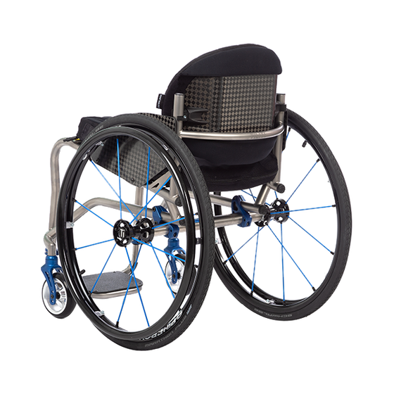 TiLite TR manual rigid wheelchair carbon back side
